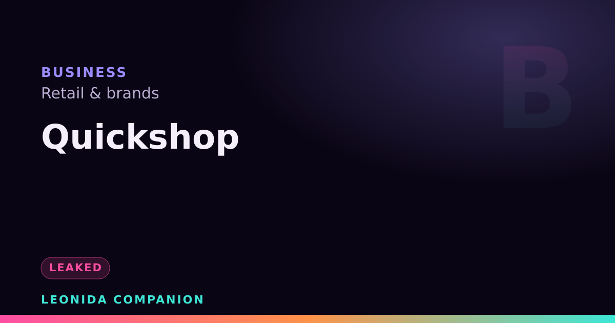 Quickshop — GTA 6 business