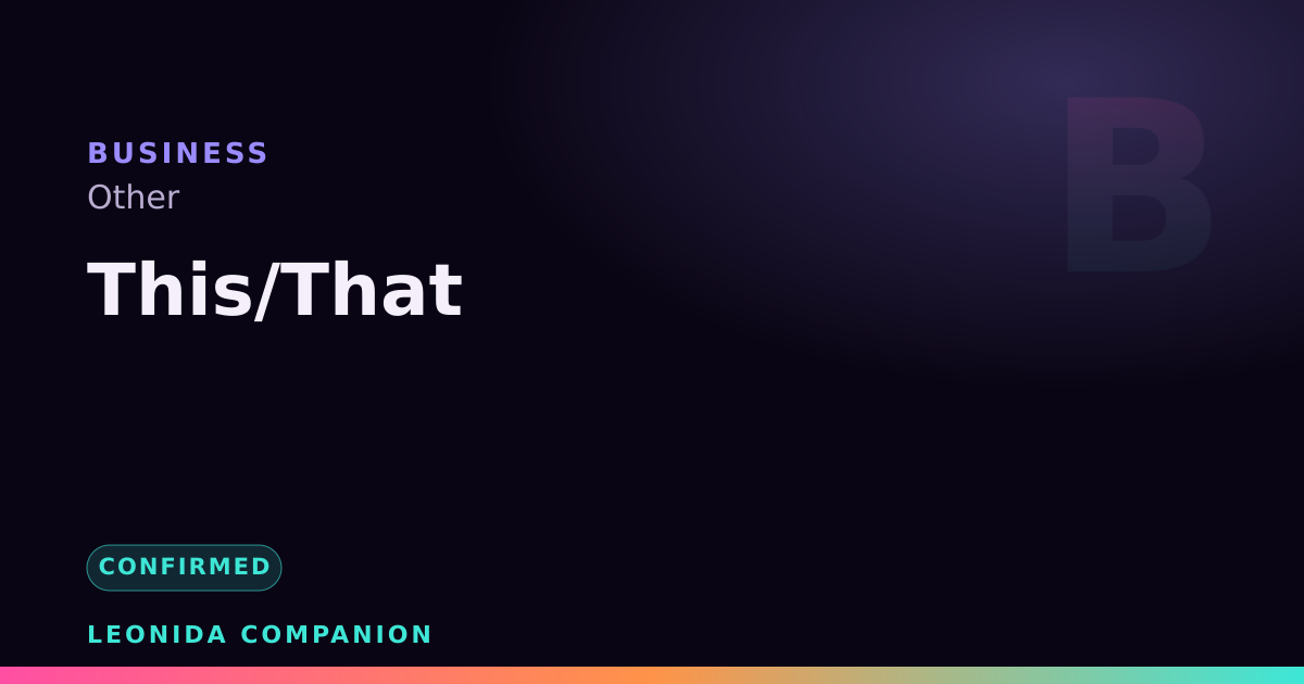 This/That — GTA 6 business