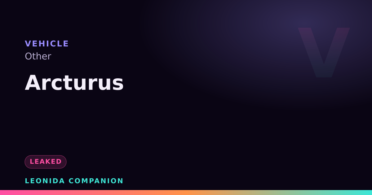 Arcturus — GTA 6 vehicle