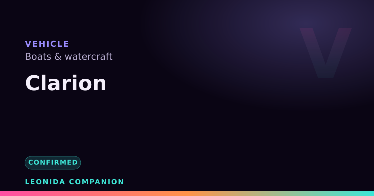 Clarion — GTA 6 vehicle