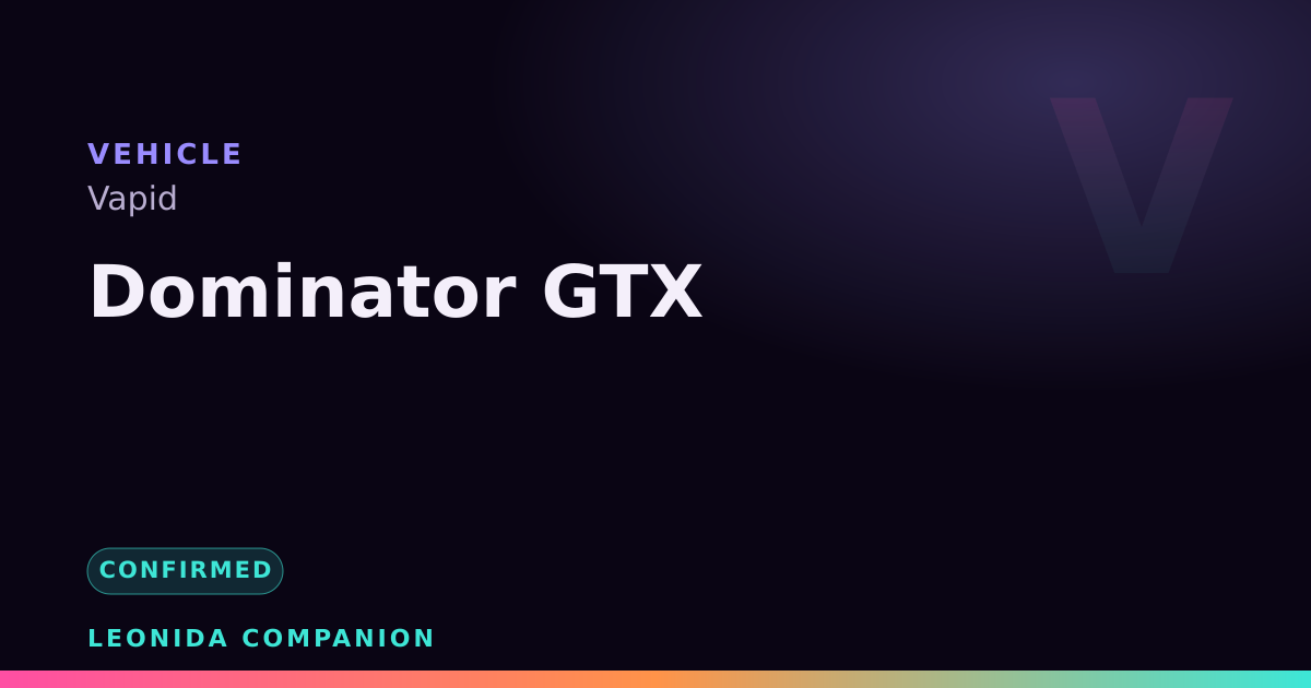 Dominator GTX — GTA 6 vehicle