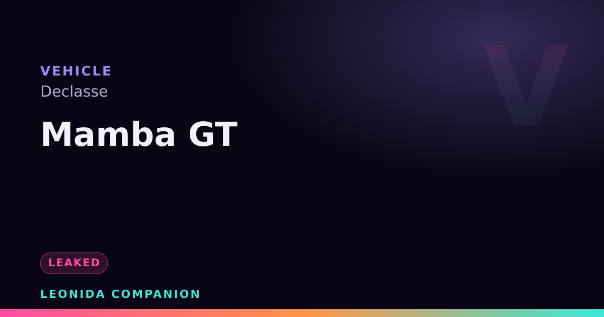 Mamba GT — GTA 6 vehicle
