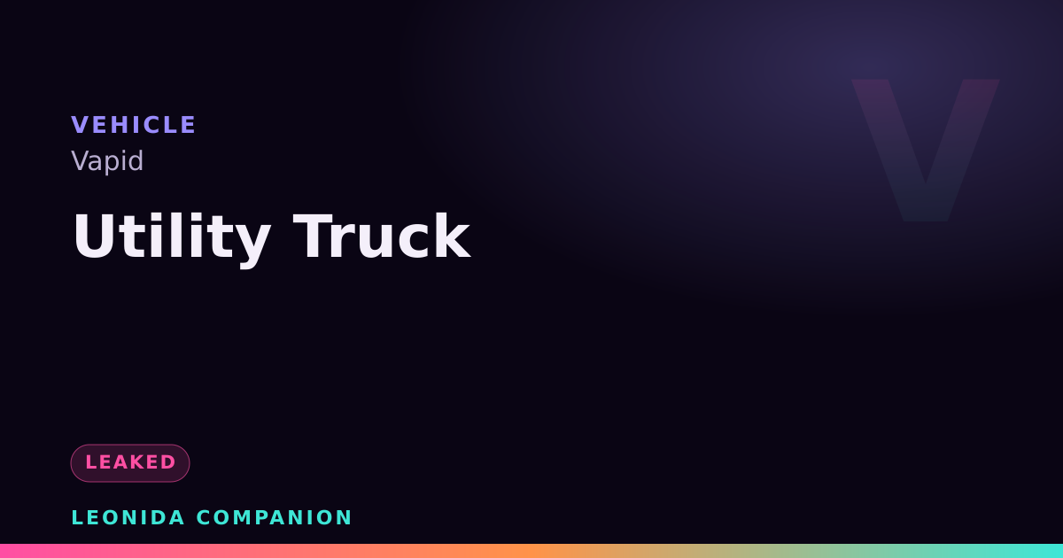 Utility Truck — GTA 6 vehicle